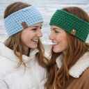 Opaska szydełkowa headband Szary Mary - damska opaska na włosy