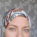 Szeroka opaska damska wiosenna w kwiaty Boho handmade