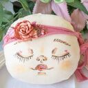 Opaska Kwiatki na sesję noworodkową dla niemowlęcia - handmade