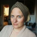 opaska turbanowa lniana w brązach wiosenna - box w1 - rozmiar uniwersalny dla głowy