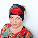 Opaska damska haftowana na podszewce