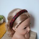 Wąska jedwabna opaska puffy