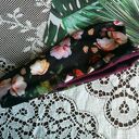 Opaska damska wiosenna w kwiaty - uniwersalna handmade na gumce