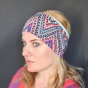Opaska damska handmade „Narasta we mnie bunt” - sportowa dzianina boho