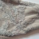 Opaska koronkowa Boho regulowana w odcieniach szarości i beżu - handmade