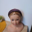 Szeroka opaska jedwabna typu puffy