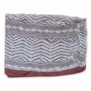 Pudrowa koronkowa opaska na głowę handmade
