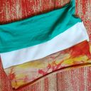 Wiosenna opaska z dzianiny w paski boho folk - do codziennego noszenia
