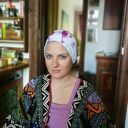 Szeroka opaska boho etno do biegania - ręcznie farbowana na podszewce