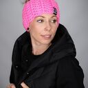 Opaska mono 35 - różowa fluo