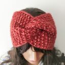 Eleganska opaska turban na zimę, z wełny alpaki handmade