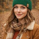 Opaska szydełkowa headband Szary Mary - damska opaska na włosy