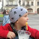 Szeroka opaska damska w czaszki 8 cm - uniwersalna