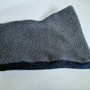 Szeroka opaska szaro granatowa ciepła na podszewce box 33