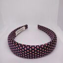 Szeroka opaska jedwabna typu puffy