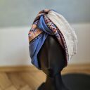 turban w uniwersalnym rozmiarze niezwykle ciekawy szyty z różnego rodzaju materiałów doskonały na c