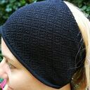 opaska damska czarna koronkowa handmade