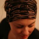 Brązowa opaska damska handmade Ruda Klara - gdy tracę grunt