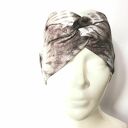 Opaska turbanowa cieniowana w beżowych odcieniach - boho i etno