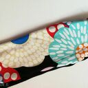 Podwójna opaska sportowa w kwiaty (9 cm) - idealna na jogę i bieganie