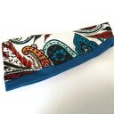Szeroka opaska damska wiosenna w kwiaty Boho handmade