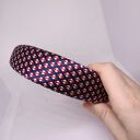 Szeroka opaska jedwabna typu puffy