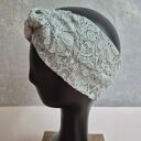 opaska koronkowa blado niebieska rozmiar one size dla 57-58cm podwójna świetna