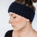 Granatowa opaska HANDMADE