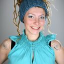 Opaska DreadLove Mono 18 - Niebieska jeansowa na dready