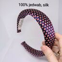 Szeroka opaska jedwabna typu puffy