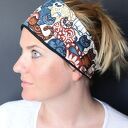 Narasta we mnie bunt, gdy trace grunt - opaska handmade Ruda Klara (uniwersalna z gumką)