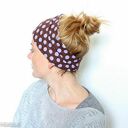 opaska w groszki dzianinowa szeroka -box P1 - narasta we mnie bunt gdy trace grunt-opaska obwód głowy