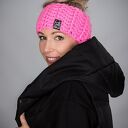 Opaska mono 35 - różowa fluo