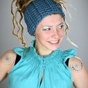 Opaska DreadLove Mono 18 - NIEBIESKA JEANSOWA