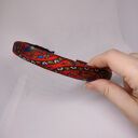 Wąska jedwabna opaska puffy