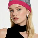 opaska wiosenna szeroka w paski dzianinowa podwójna mocno trzyma się głowy rozmiar 55x56 cm Box E1 p