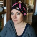 Opaska wiosenna kolorowa w króliki - damska handmade na podszewce