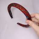 Wąska jedwabna opaska puffy