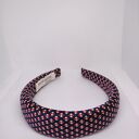 Szeroka opaska jedwabna typu puffy