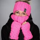 Opaska mono 35 - różowa fluo