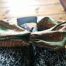 opaski: opaska turbanowa odcienie zieleni w brązach wiosenna box g1 - rozmiar etno