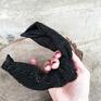 fascynatory Opaska tweedowa - czarna tweed