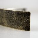 Mosiężna klamra do włosów „Kamień” z ciemną patyną - ręcznie robiona