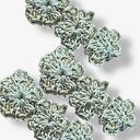 Spinka z szydełkowymi ozdobami - spinki ze złotymi kwiatkami, spinki dla dziewczynki