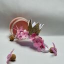 Opaska dla dziewczynki, opaska z koroną, opaska na głowę, opaska jednorożec, opaska niemowlęca