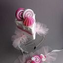 Opaska z słodyczami, opaska tort, opaska z cukierkami, uroczy obrus do włosów