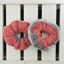 Gumka scrunchie (frotka) handmade z bawełny - delikatna ozdoba do włosów
