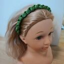 Drobna, pleciona jedwabna opaska na głowę