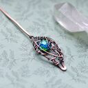 Szpila do włosów w bajkowym klimacie - miedziana spinka wire wrapping