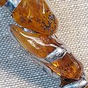 Spinka - klamra do włosów z bursztynami oprawionymi w technice Tiffany